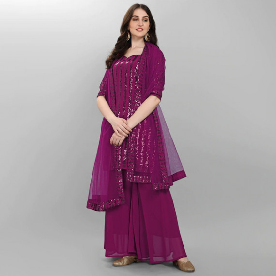 http://235429.01spn.group/products/purple-embroidered-sequined-silk-georgette-semi-stitched-dress-material