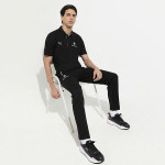 Men Black BMW M Polo Collar Motorsport T-shirt