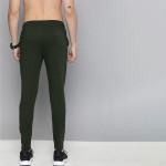 Men Olive Green Straight Fit Solid Track pants