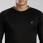 Men Black Raglan Sleeved Active T-shirt