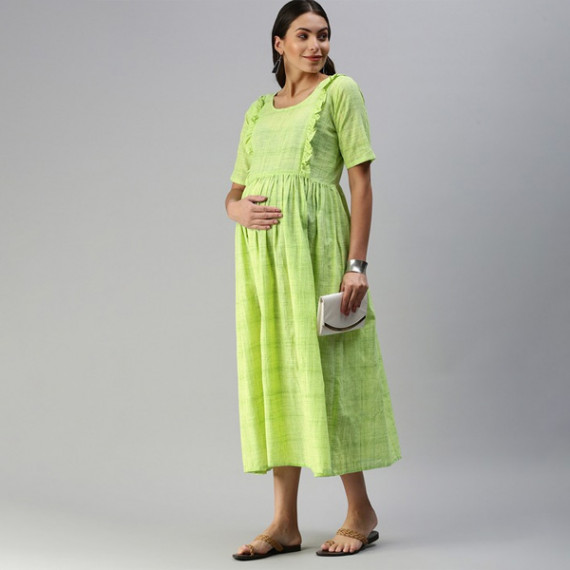 http://235429.01spn.group/products/lime-green-woven-design-handloom-maternity-a-line-midi-dress