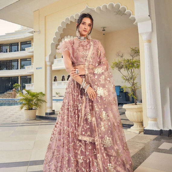 http://235429.01spn.group/products/peach-coloured-gold-toned-embellished-sequinned-semi-stitched-lehenga-unstitched-blouse-with